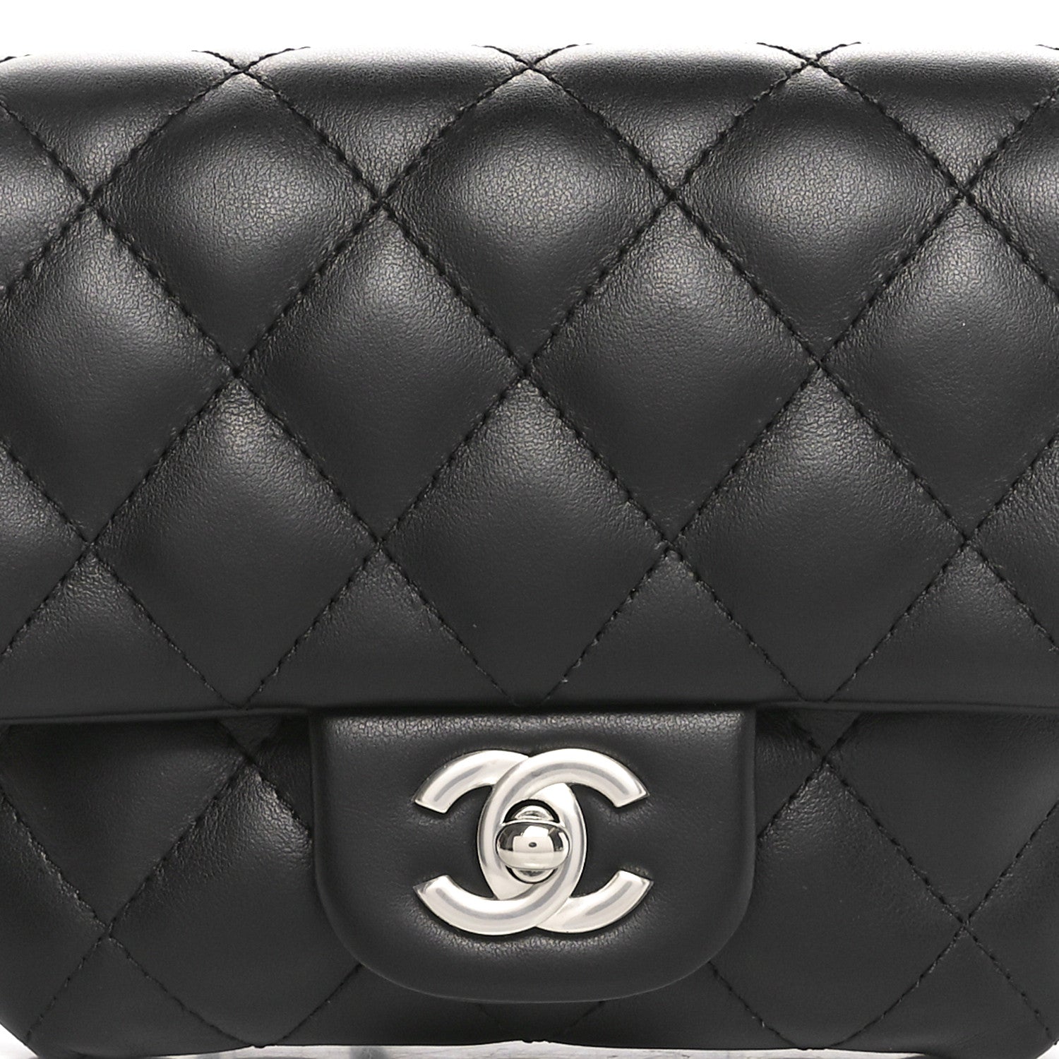 Chanel Calfskin Quilted CC Uniform Flap Belt Bag Black 9 of 11