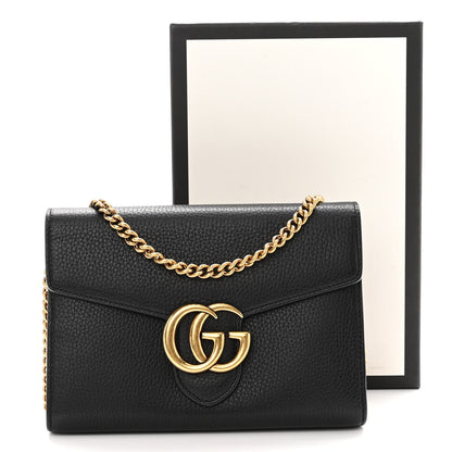Gucci Calfskin GG Marmont Chain Wallet Black 11 of 11