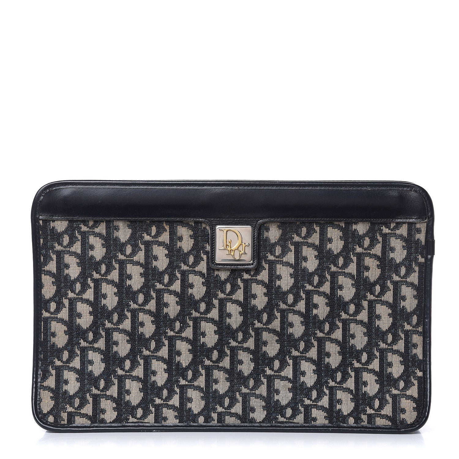 Christian Dior Monogram Pouch Clutch Blue 1 of 12