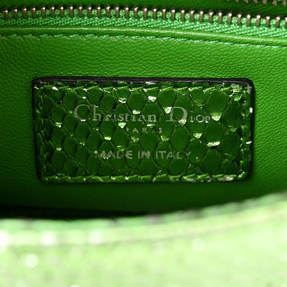 Christian Dior Metallic Snakeskin Mini Lady Dior Green 6 of 20