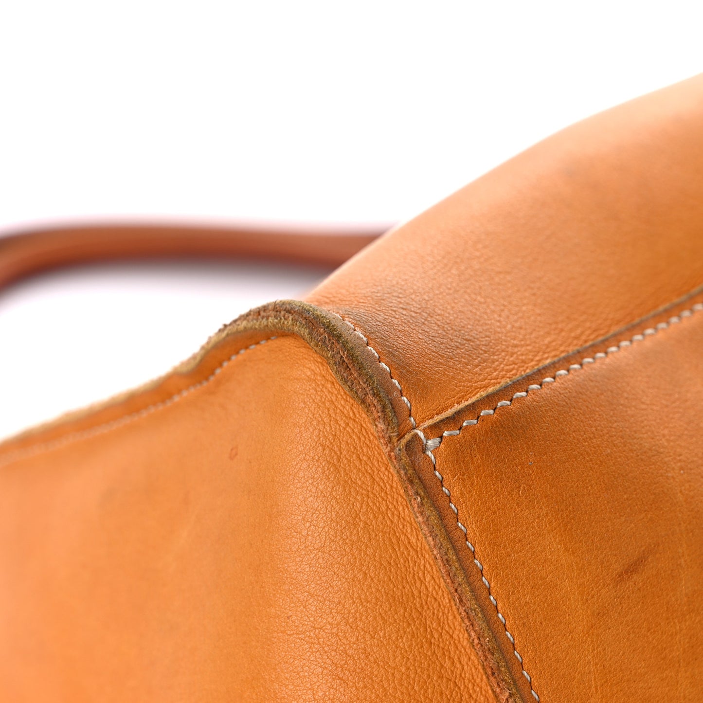 Soft Bare Calfskin Medium Big Bag Dark Yellow