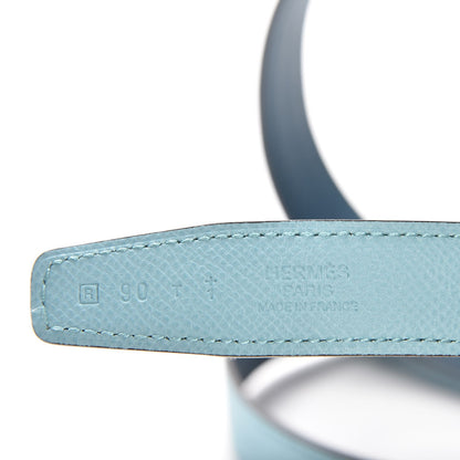 Hermes Swift Epsom 24mm Mini Constance H Belt 90 Colvert Bleu Atoll 5 of 6
