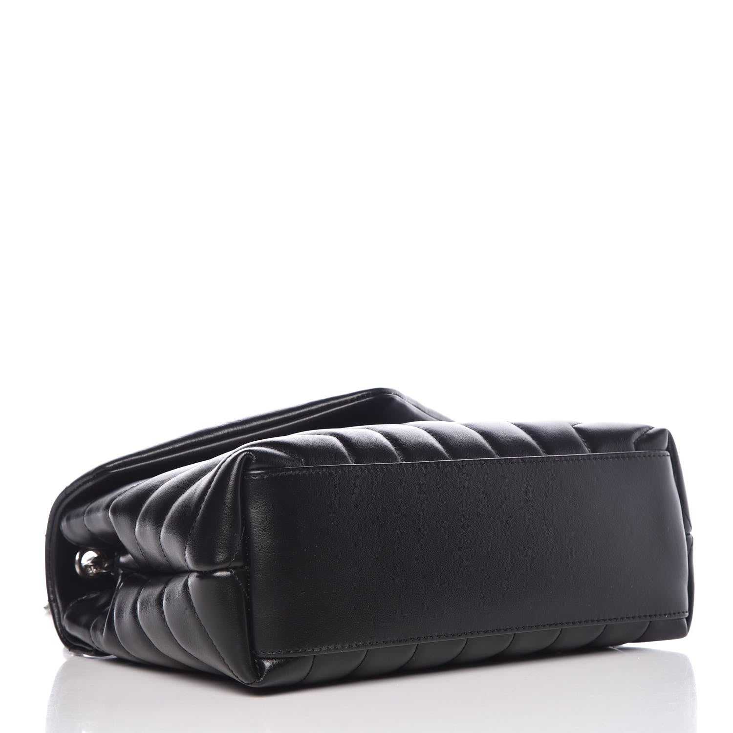 Saint Laurent Calfskin Y Quilted Monogram Small Loulou Chain Satchel Black 5 of 8
