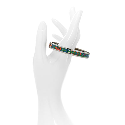 Hermes Enamel Printed Narrow L'Arbre Du Vent Bracelet 65 Folk 2 of 5