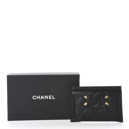 Chanel Caviar Quilted Filigree Card Holder Black 8 of 8