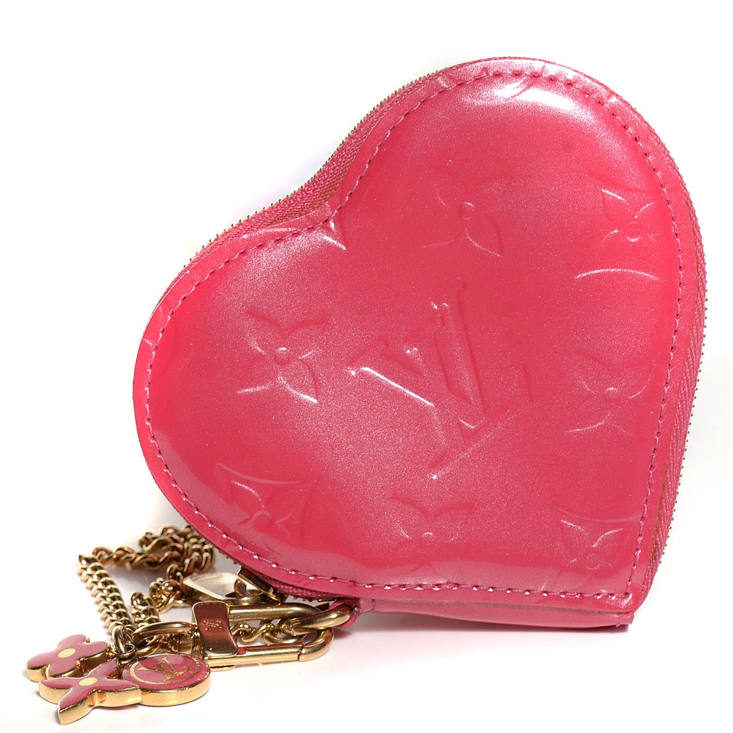 Vernis Heart Coin Purse Framboise