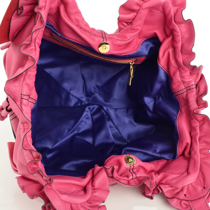 Valentino Garavani Nappa Ruffle Idylle Tote Fuchsia 6 of 8