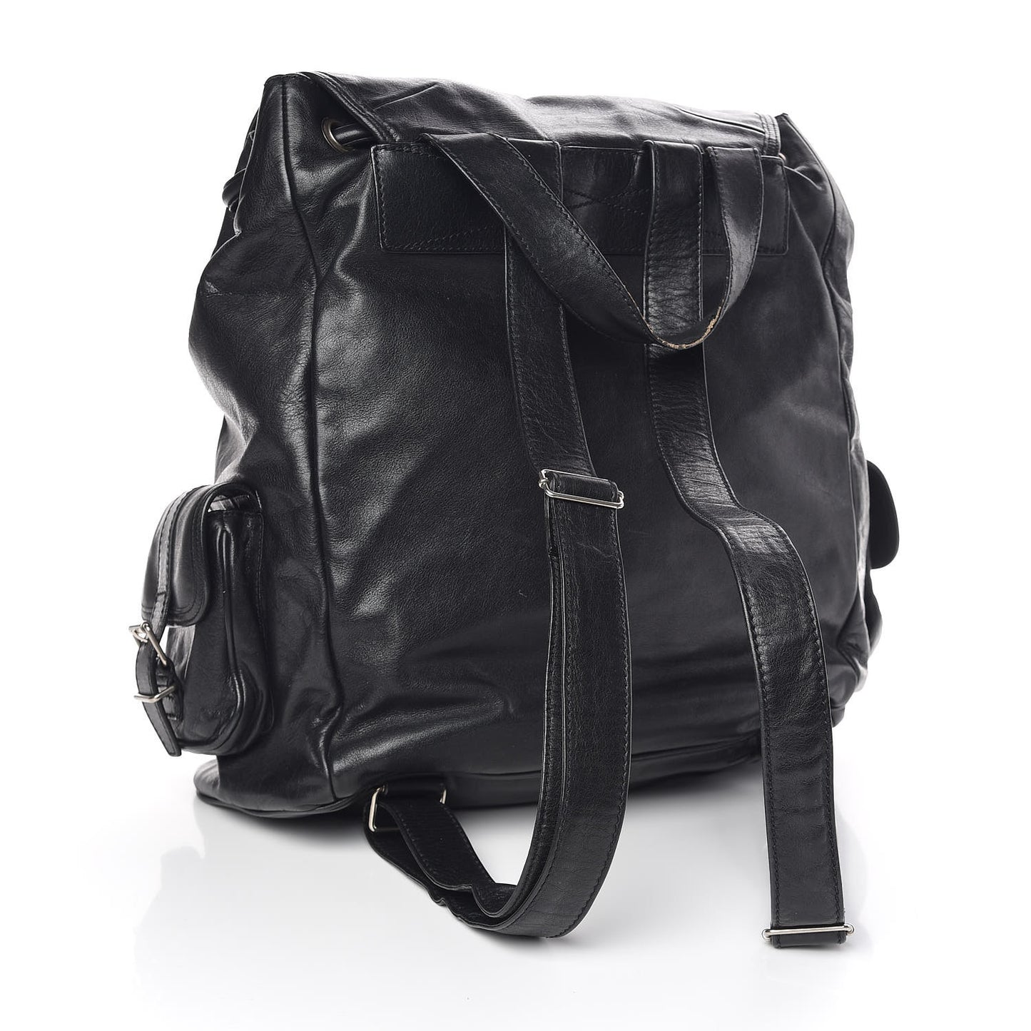 Smooth Calfskin Roc Sack Backpack Black
