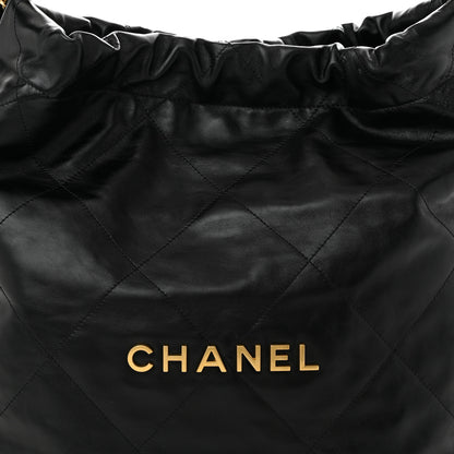 Chanel Shiny Calfskin Quilted Chanel 22 Black 9 of 11