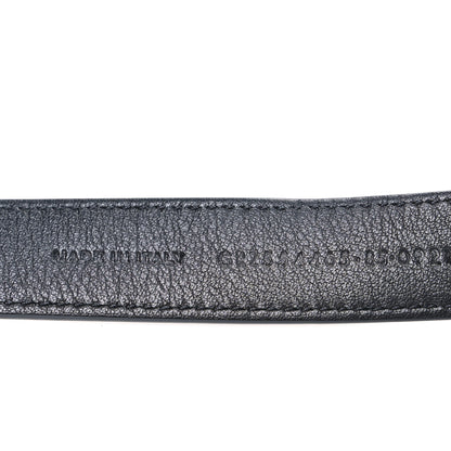 Saint Laurent Smooth Calfskin Monogram Square Buckle Belt 85 34 Black 6 of 6