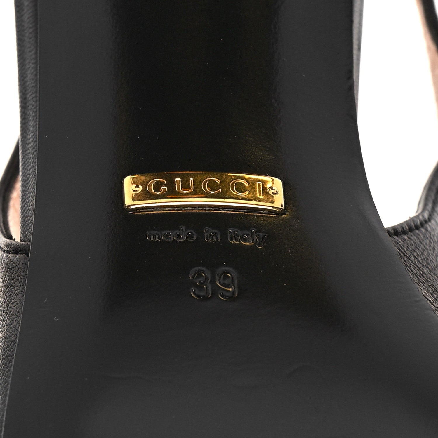 Gucci Malaga Kid Horsebit 75mm Slingback Pumps 39 Black 7 of 8