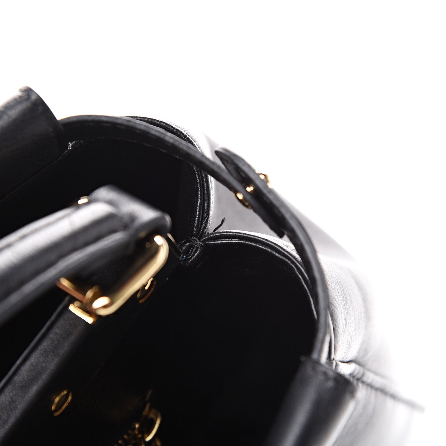 Fendi Nappa Mini Peekaboo Iconic Satchel Black 8 of 11