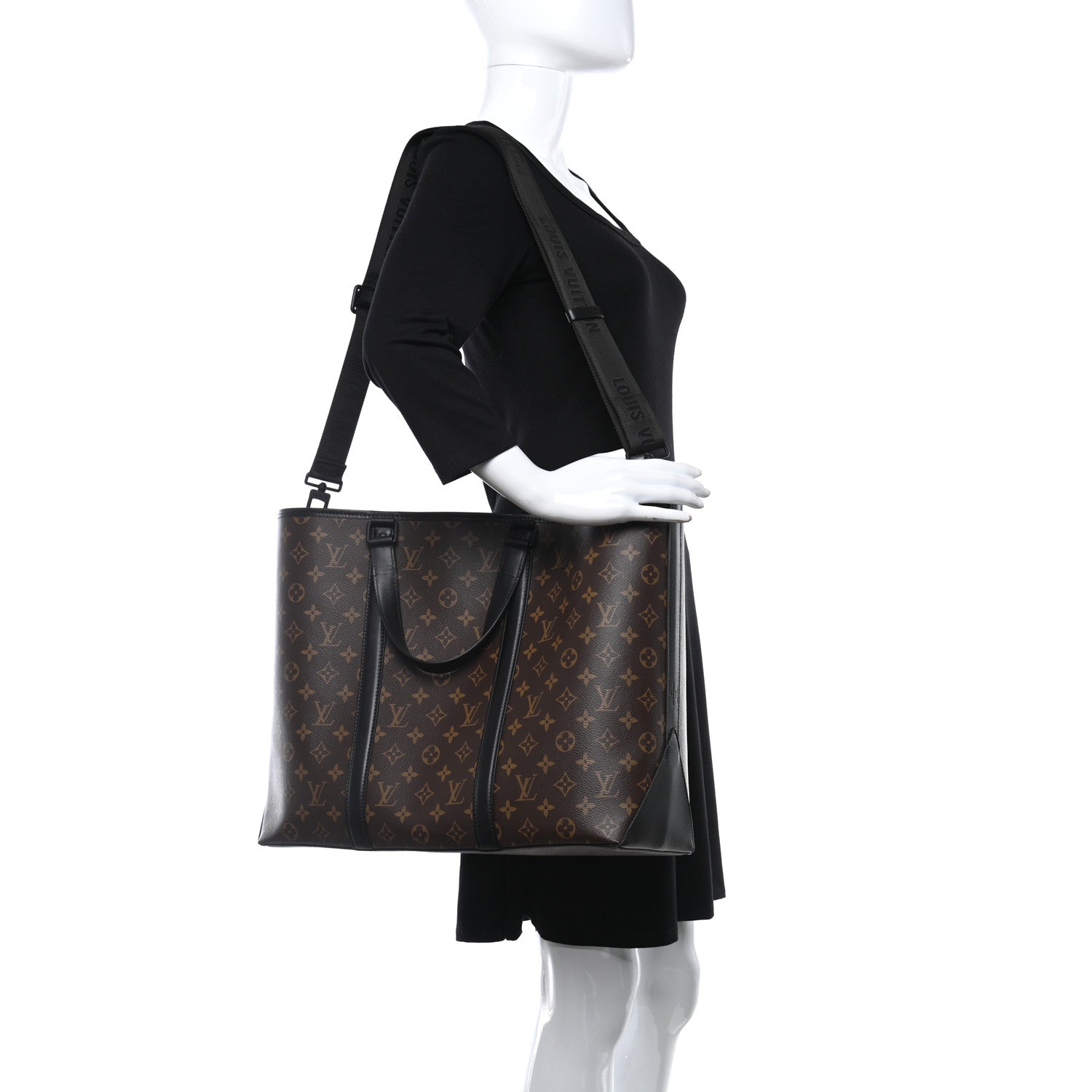 Louis Vuitton Monogram Macassar Weekend Tote GM 2 of 10