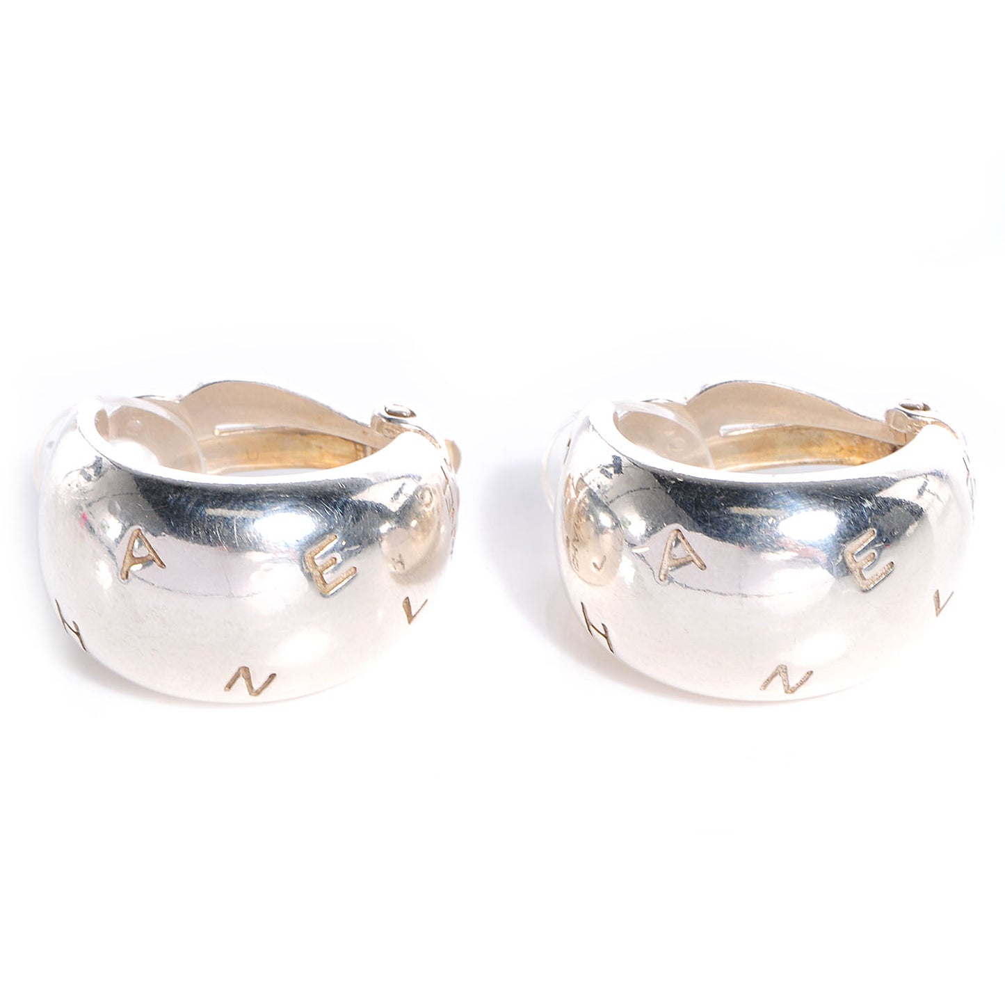 Half Hoop Clip On Earrings Silver