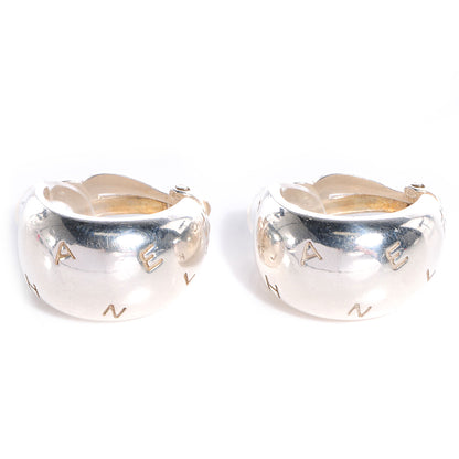 Chanel Half Hoop Clip On Earrings Silver 3 of 6
