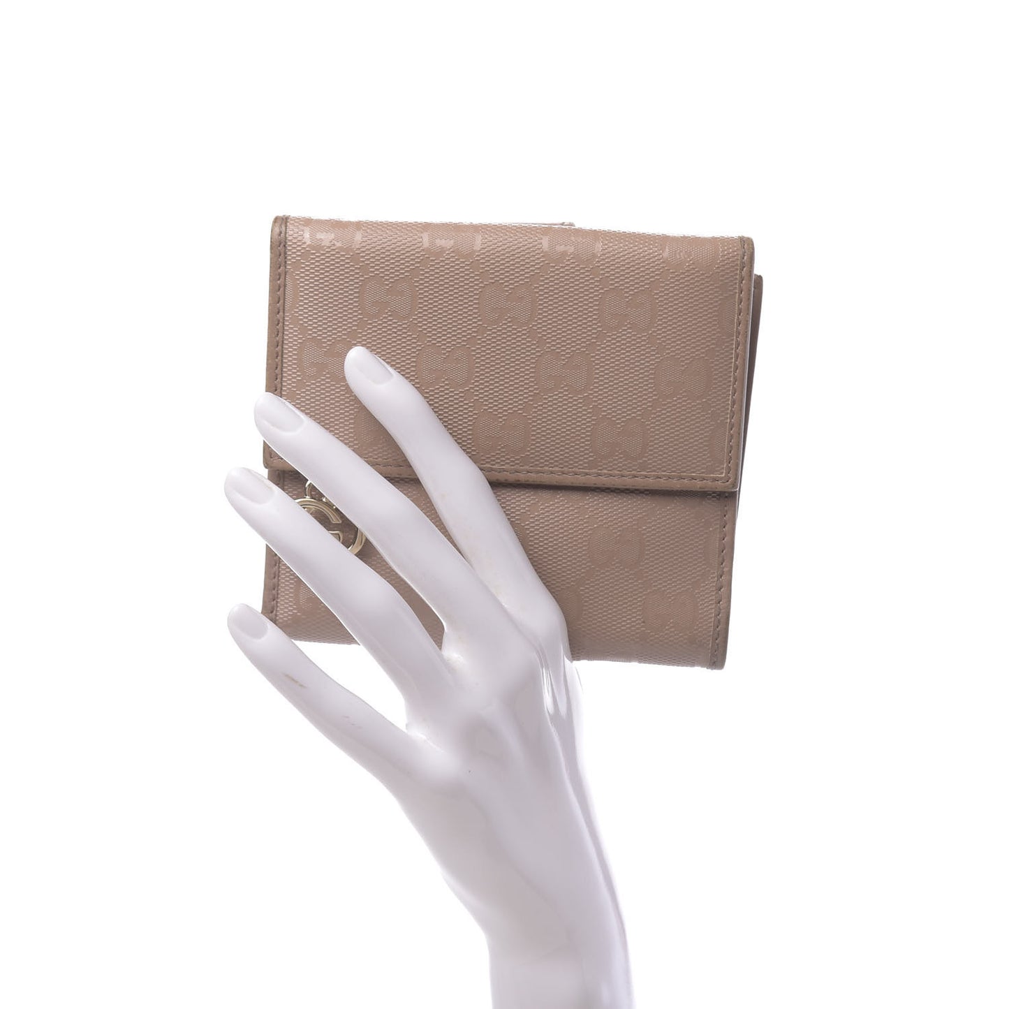 Imprime Monogram GG Pierce French Flap Wallet Winter Rose