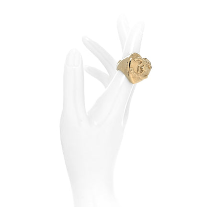 Chanel Metal CC Open Heart Paris Ring 50 Gold 2 of 5