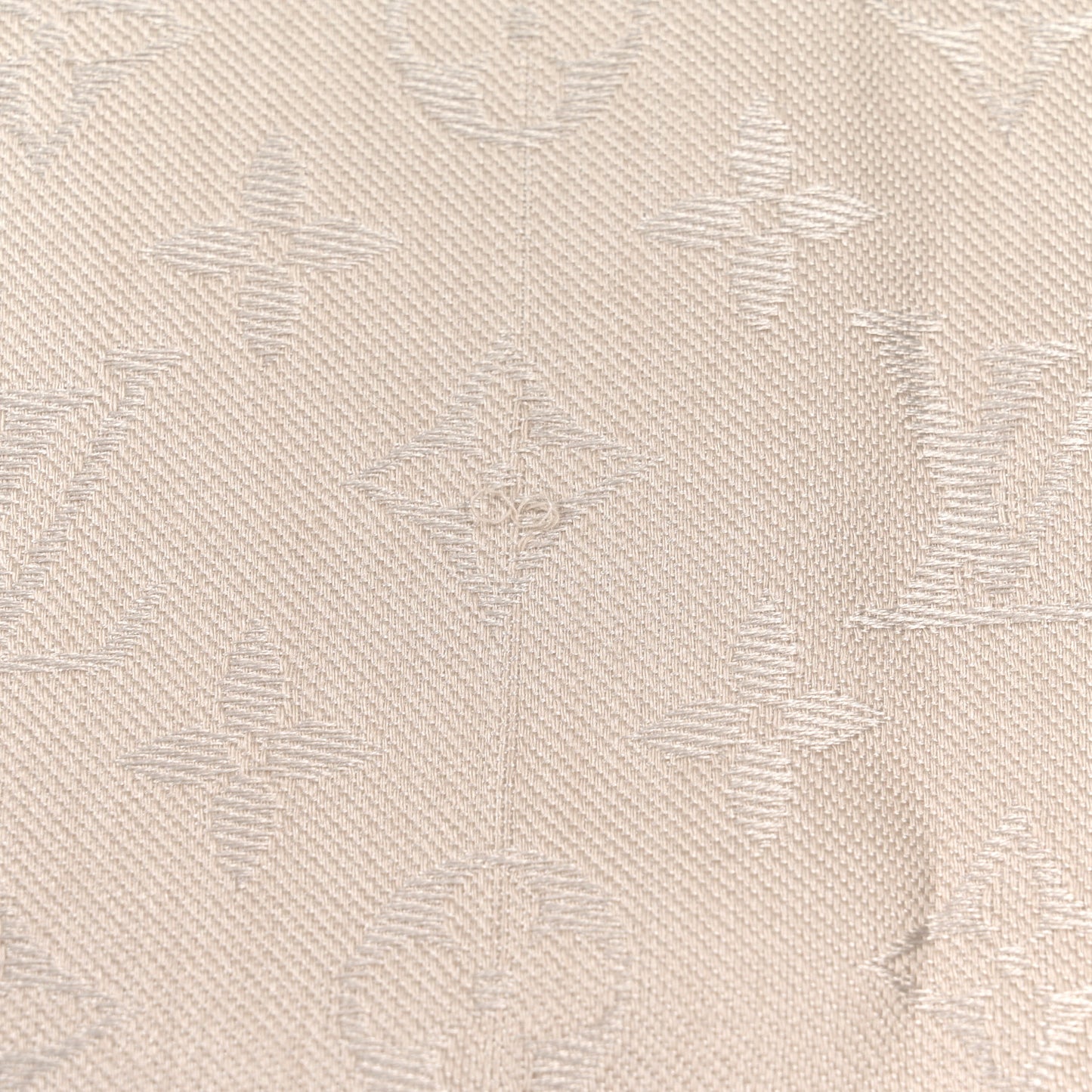 Silk Wool Monogram Shawl Greige