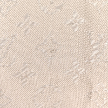 Louis Vuitton Silk Wool Monogram Shawl Greige 4 of 5