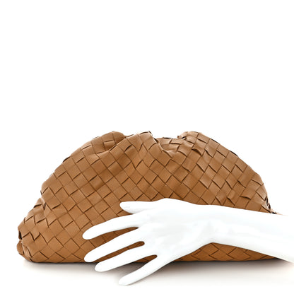 Bottega Veneta Nappa Maxi Intrecciato The Pouch Oversized Clutch Caramel 2 of 12
