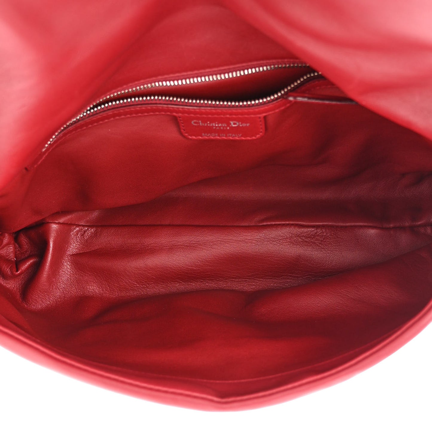 Lambskin Small Demi Lune Flap Red