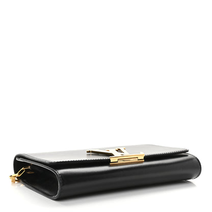 Louis Vuitton Calfskin Chain Louise MM Black 4 of 11