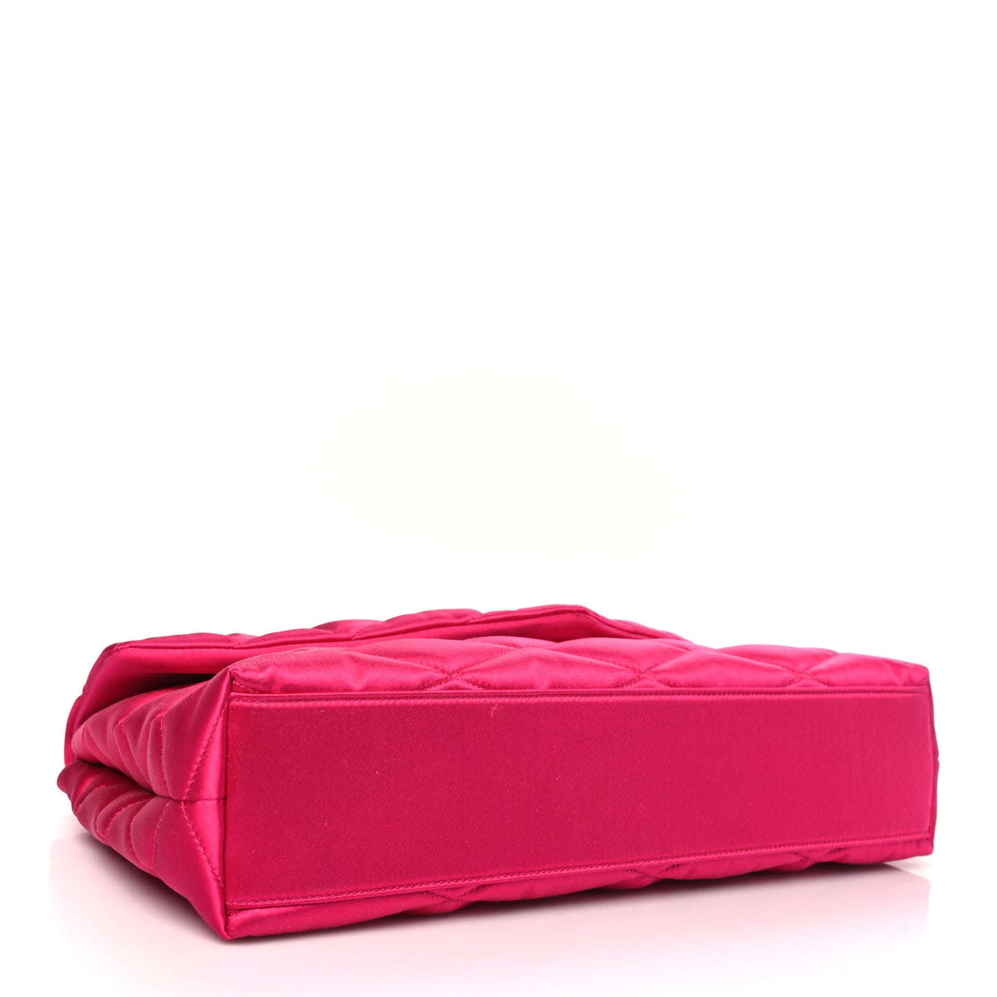 Satin Quilted Sade Puffer Envelope Clutch Bubblegum