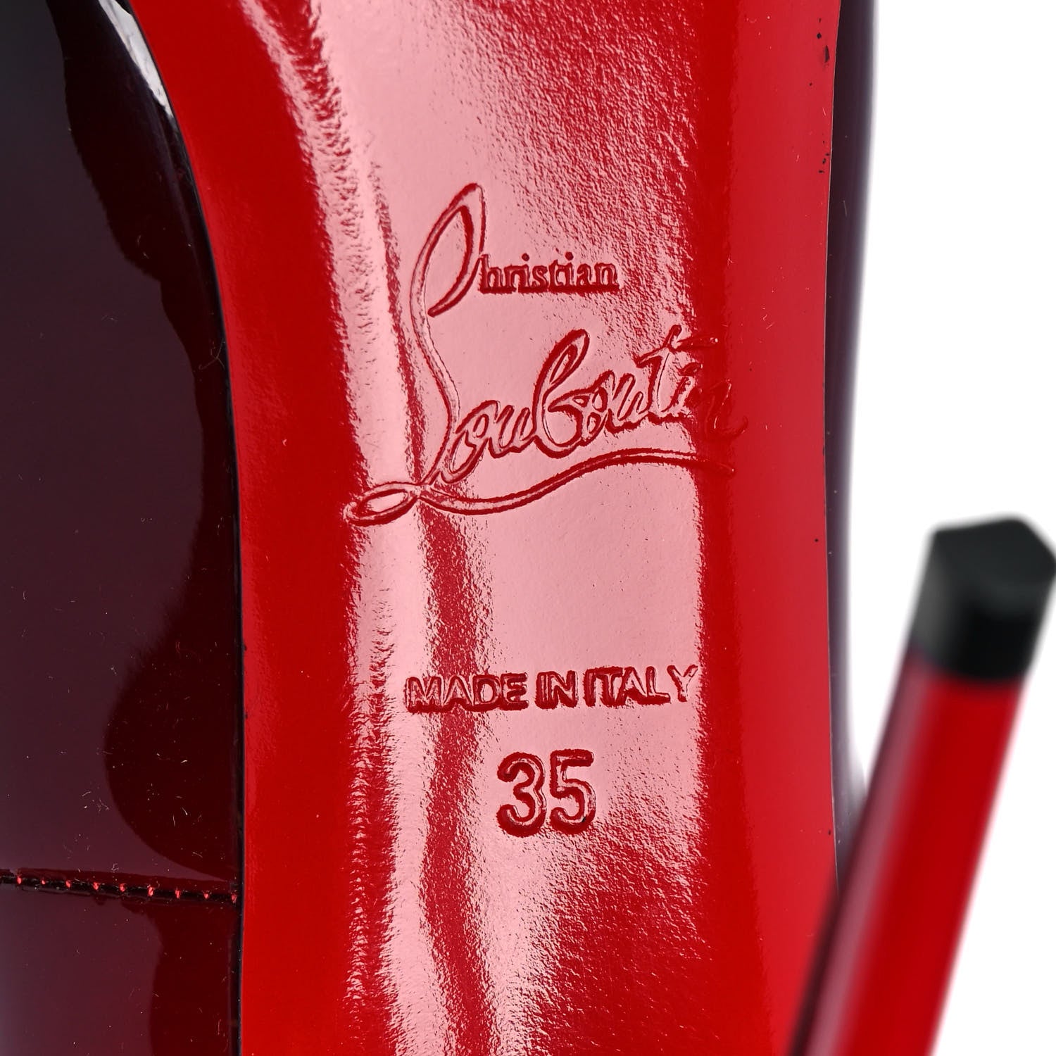 Christian Louboutin Patent Degrade New Very Prive 120 Pumps 35 Black Red 6 of 8