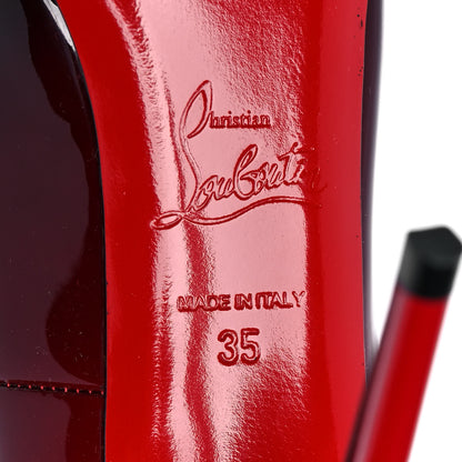 Christian Louboutin Patent Degrade New Very Prive 120 Pumps 35 Black Red 6 of 8