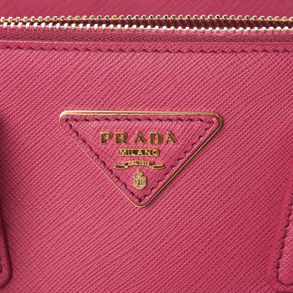 Prada Saffiano Lux Small Galleria Double Zip Tote Fuxia 7 of 14