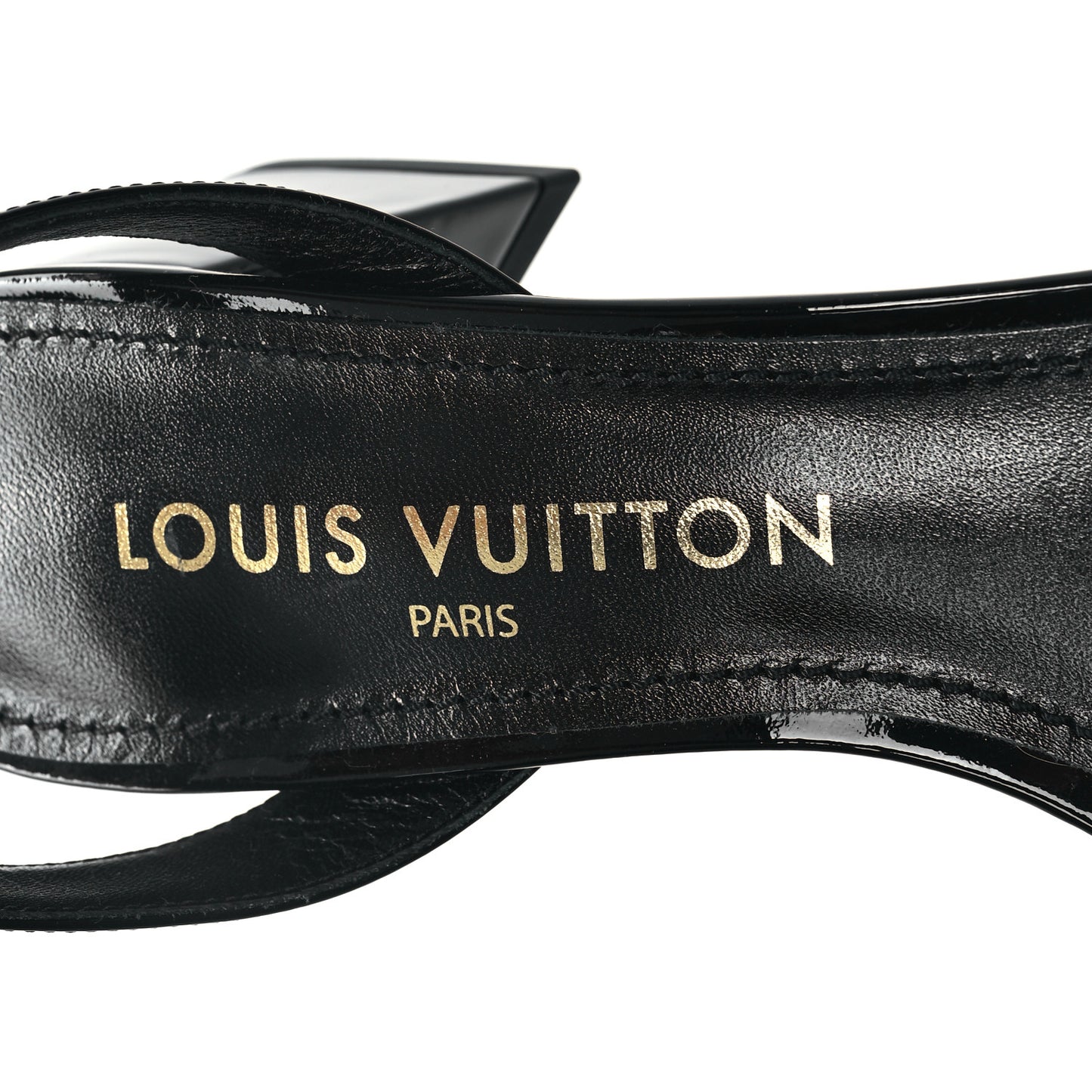 Patent Calfskin Shake Sandals 38 Black