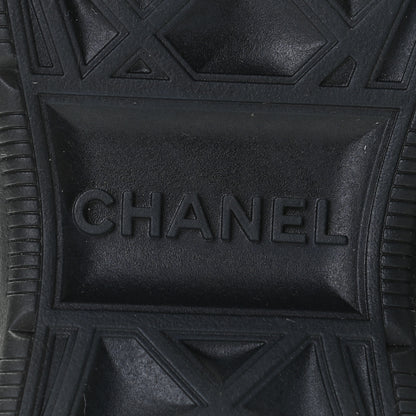 Chanel Suede Calfskin Mixed Fibers CC Sneakers 39.5 Black Dark Grey 7 of 11