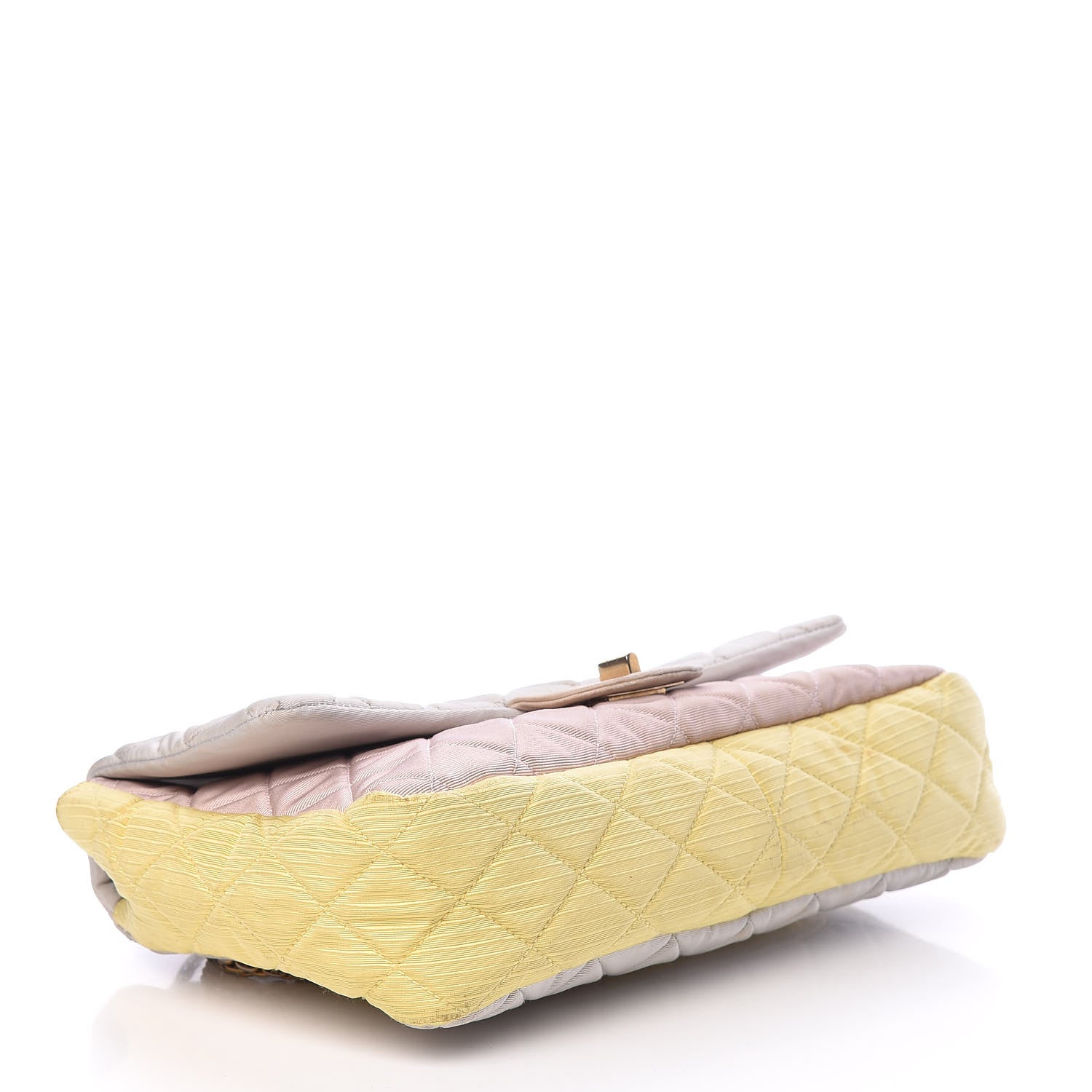 Chanel Grosgrain Satin Tri-Color 2.55 Reissue Flap Grey Pink Gold 4 of 19