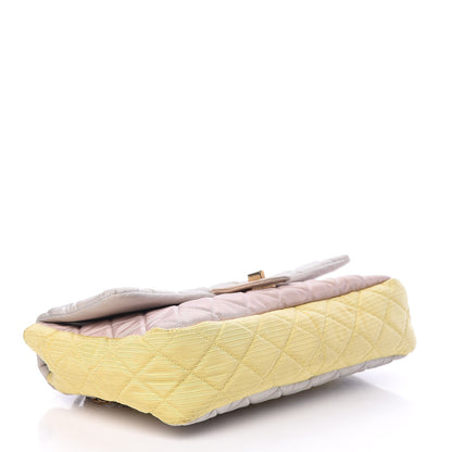 Chanel Grosgrain Satin Tri-Color 2.55 Reissue Flap Grey Pink Gold 4 of 19