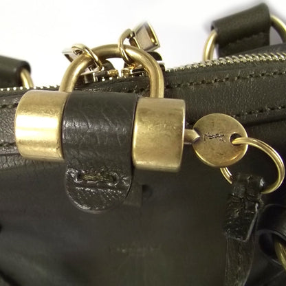 Saint Laurent Leather Muse Olive 10 of 11