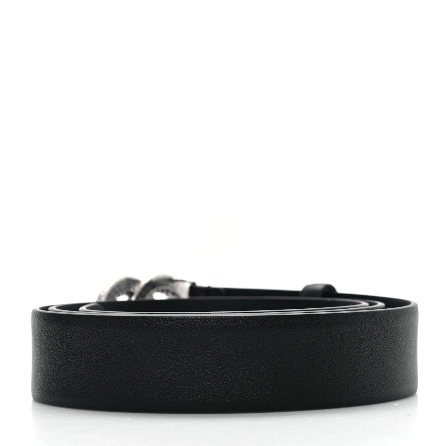 Calfskin Crystal CC Belt 90 36 Black