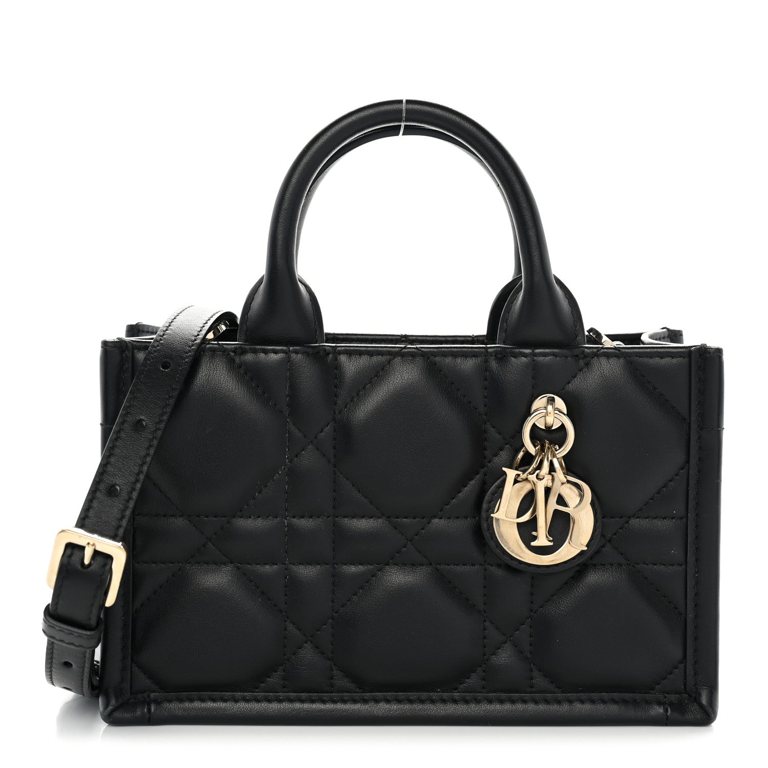 Christian Dior Calfskin Macrocannage Mini Book Tote Black 1 of 12