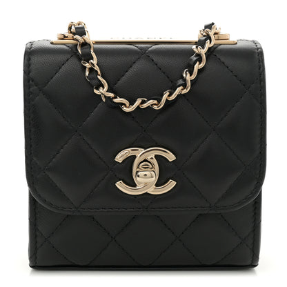 Chanel Lambskin Quilted Mini Trendy CC Chain Wallet Black 1 of 11