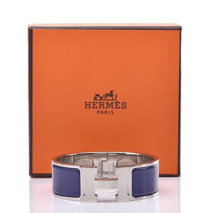 Hermes Enamel Wide Clic Clac H Bracelet S Iris 5 of 5