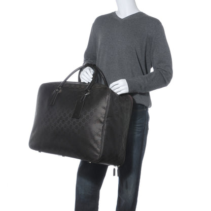Gucci Nylon Monogram Medium Lightweight Suitcase Luggage Brown 2 of 11