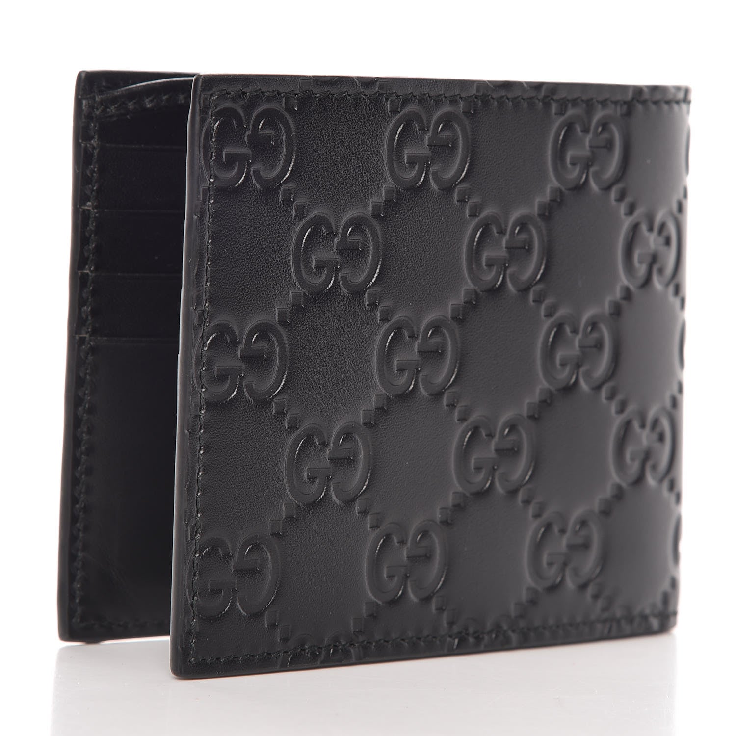 Gucci Guccissima Signature Dorian Bi-Fold Wallet Black 3 of 10
