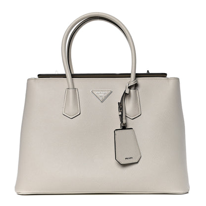 Prada Saffiano Cuir Twin Tote Talco 1 of 8