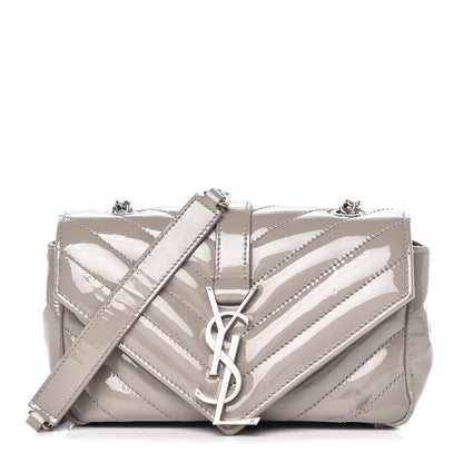 Saint Laurent Patent Chevron Classic Monogram Baby Chain Bag 1 of 14