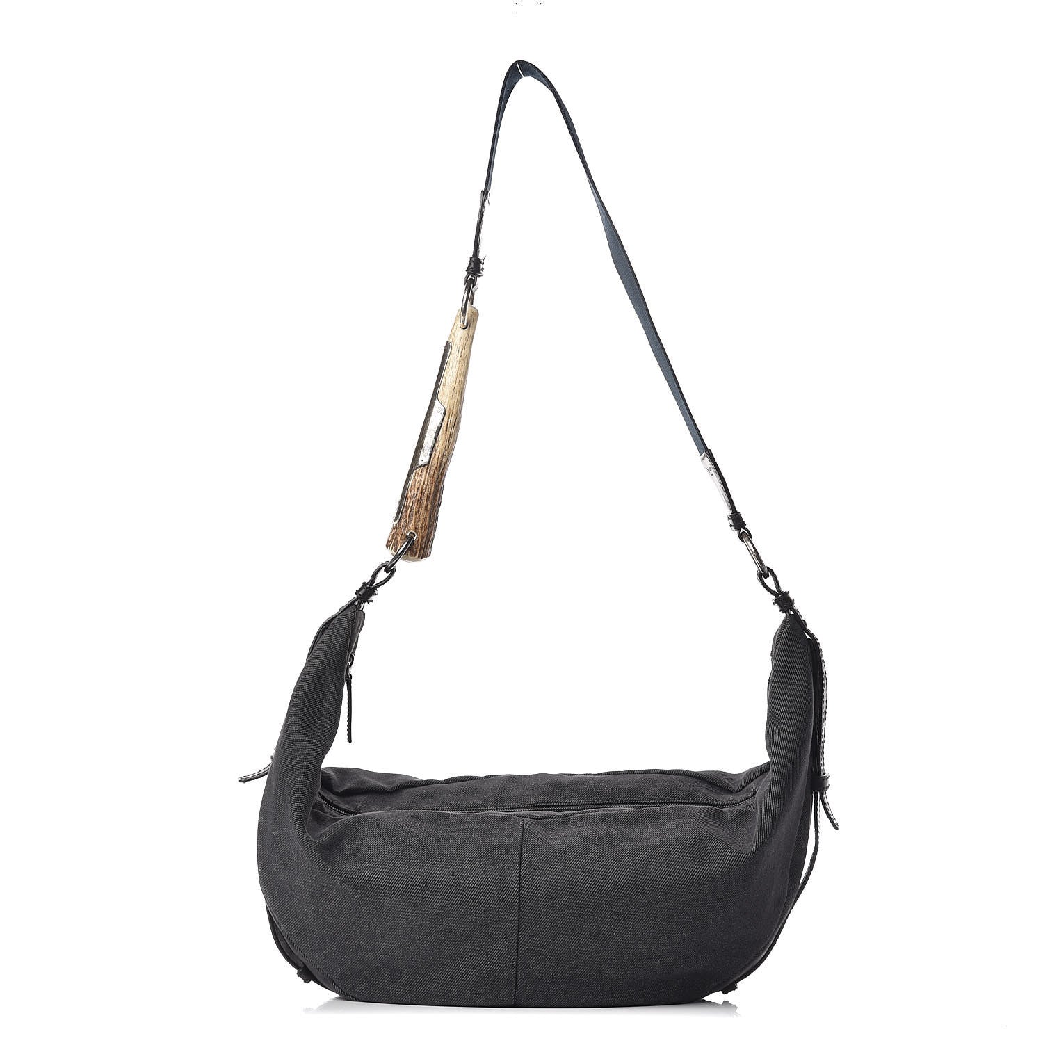 Saint Laurent Denim Mombasa Horn Sling Black 1 of 10
