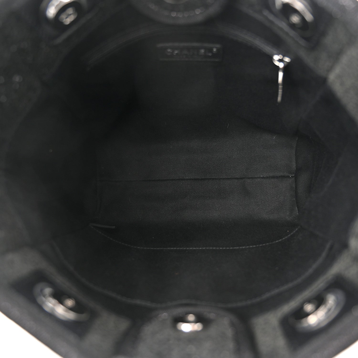 Chanel Lurex Boucle Mini Deauville Tote Black 5 of 10