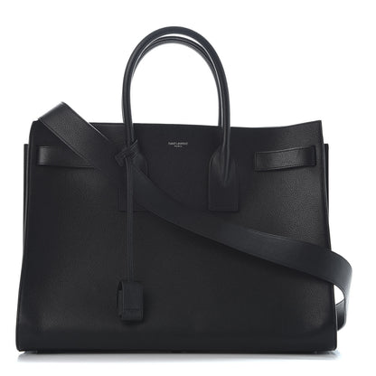 Saint Laurent Grained Calfskin Large Sac De Jour Carryall Black 1 of 10