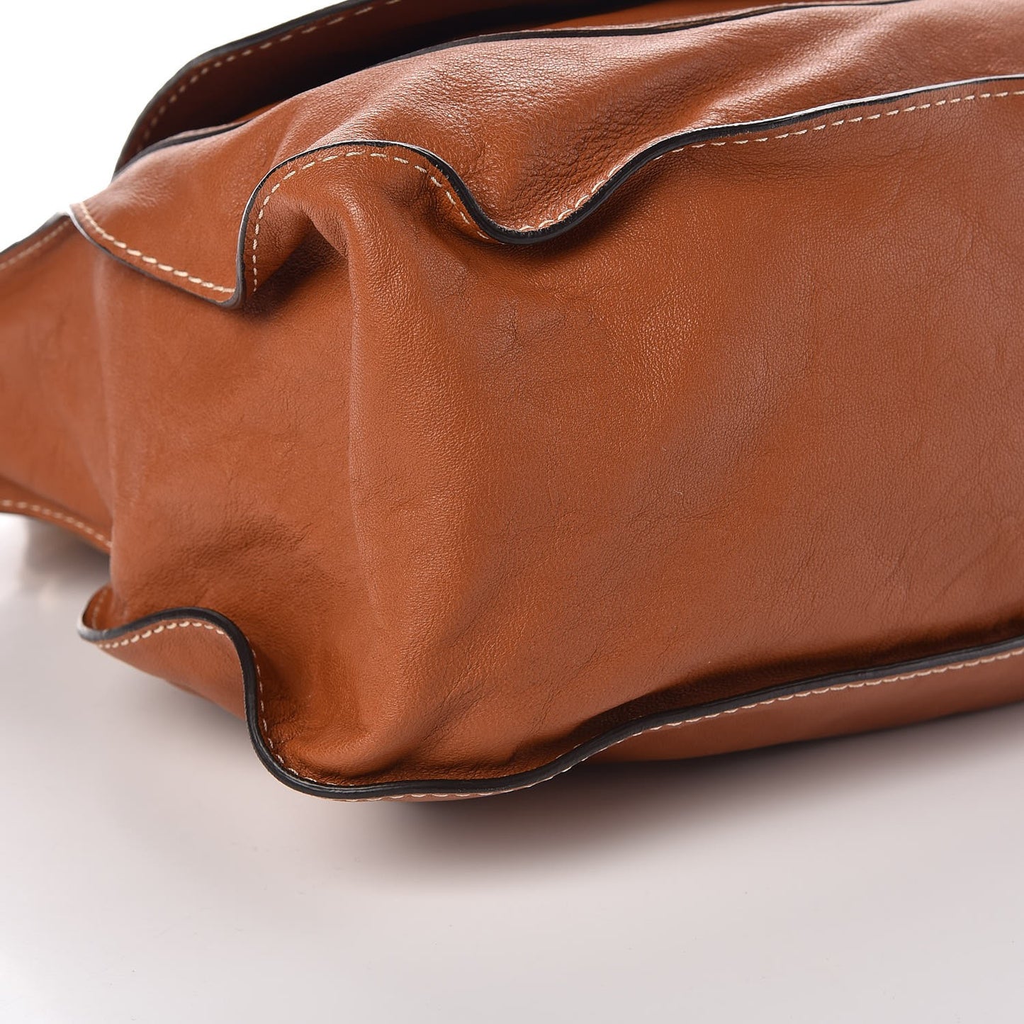 Sheepskin Large Marcie Lock Satchel Armagnac