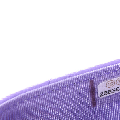 Chanel Caviar Quilted Flap Card Holder Wallet Purple 10 of 11