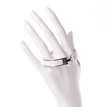 Hermes Enamel Narrow Clic Clac H Bracelet PM White 2 of 6