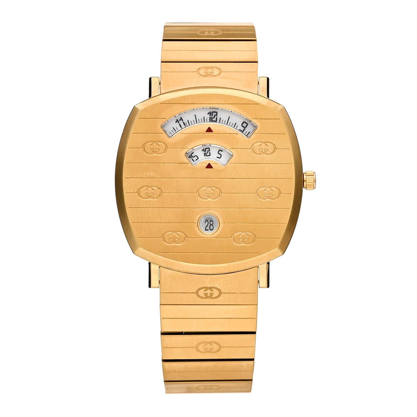 Stainless Steel 38mm Grip Quartz Watch Gold